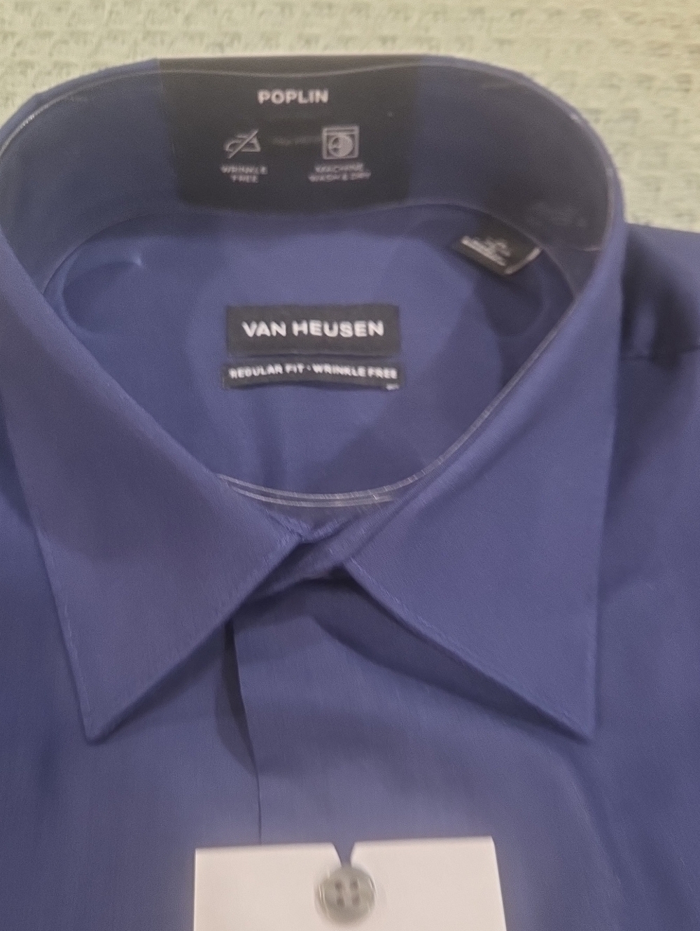 Mens Van Heusen Shirt Navy Blue